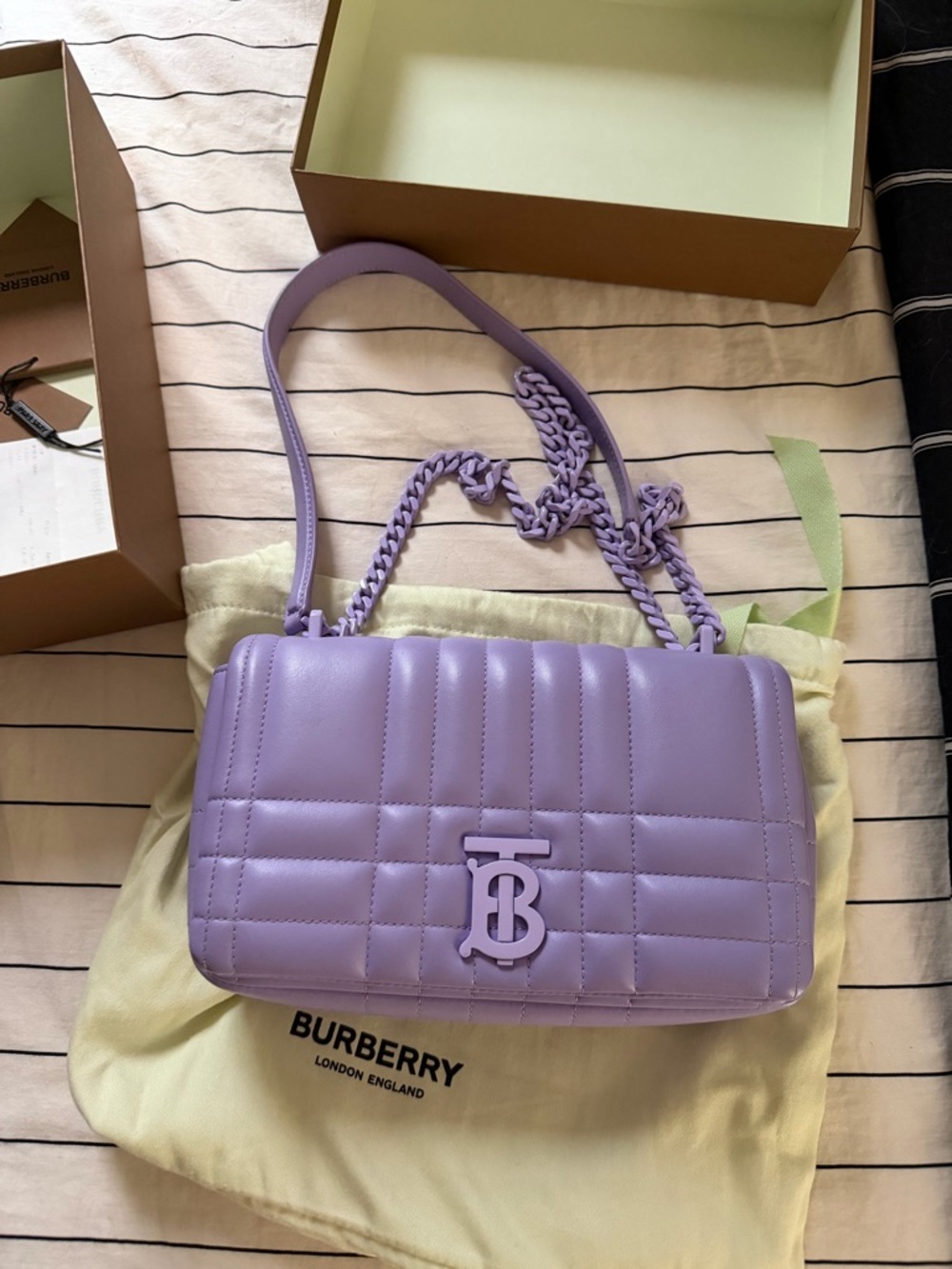 Lilac Burberry Lola Bag